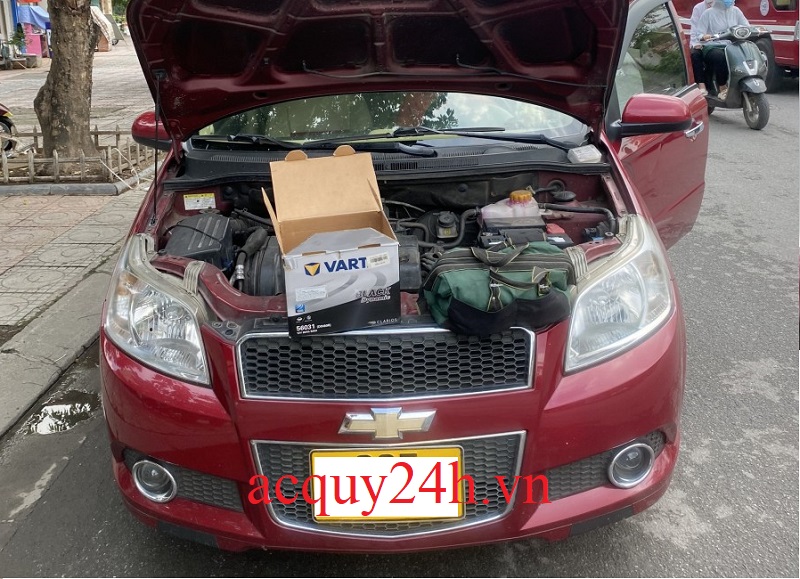 bình ắc quy Varta DIN60R thay cho Chevrolet Aveo