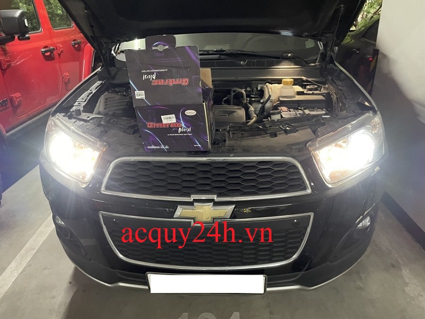 Thay ắc quy Emtrac DIN60 cho Chevrolet Captiva