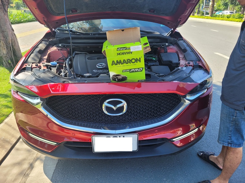 Thay ắc quy Amaron 90D23L tốt nhất cho Mazda CX5
