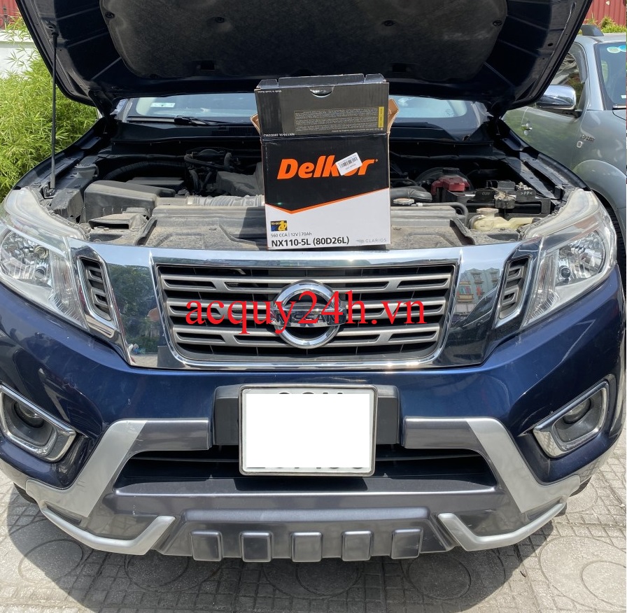 Thay bình ắc quy Delkor 80D26L cho Nissan Navara