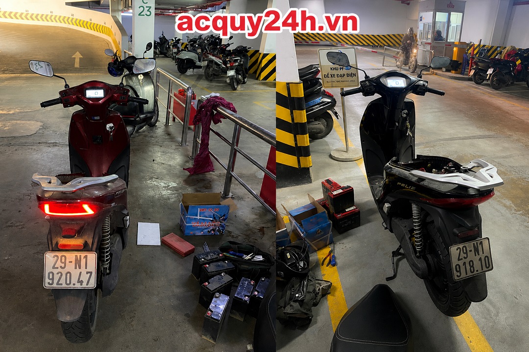 Thay ắc quy Yamato YMT 12-30 cho xe điện Vinfast Feliz