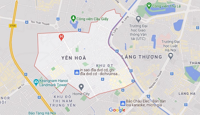 Ban do hanh chihh Phuong Yen Hoa