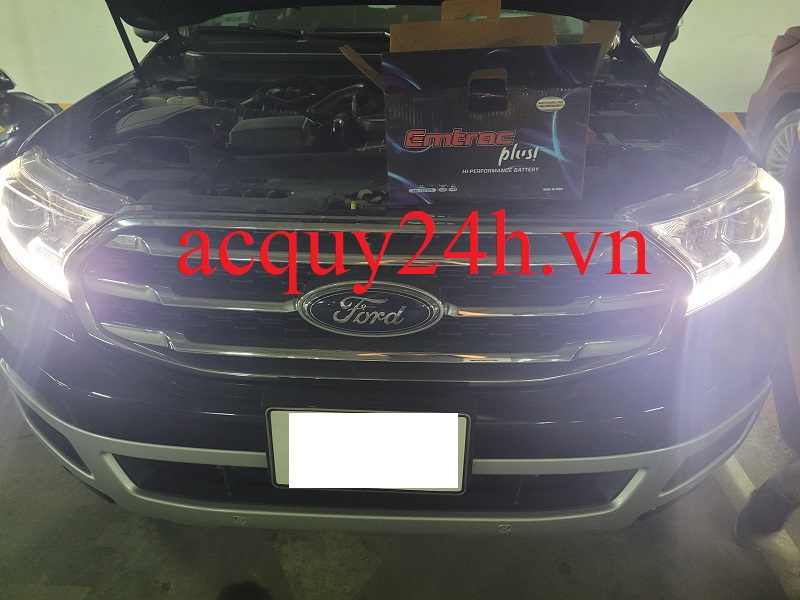 Thay ắc quy Emtrac DIN80 tốt nhất bảo hành 18 tháng cho Ford Everest