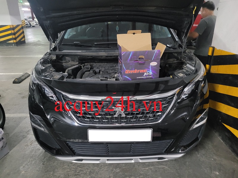 Thay ắc quy Emtrac DIN74 cho xe Peugeot 5008