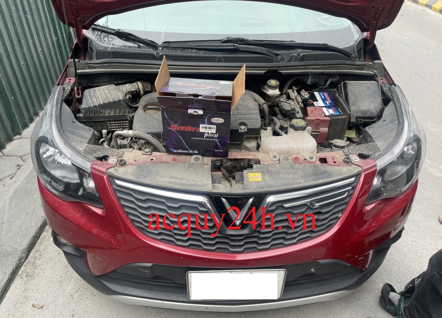 Thay bình ắc quy Emtrac din 45 chính hãng cho Vinfast Fadil