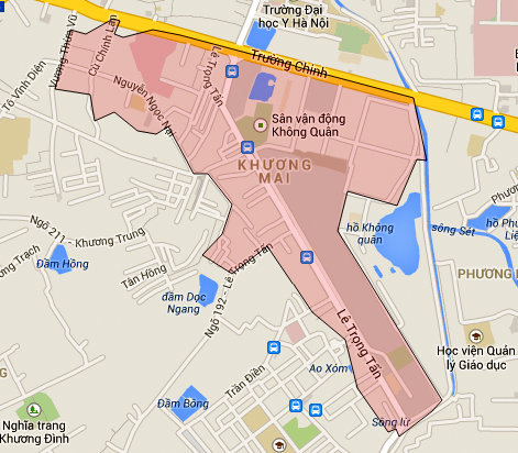 Bản đồ Phường Khương Mai, Thanh Xuân, Hà Nội